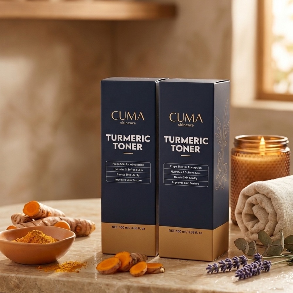 Lot of 2, CUMA Skincare TURMERIC TONER - 100 ML 3.38 fl oz New/Sealed
